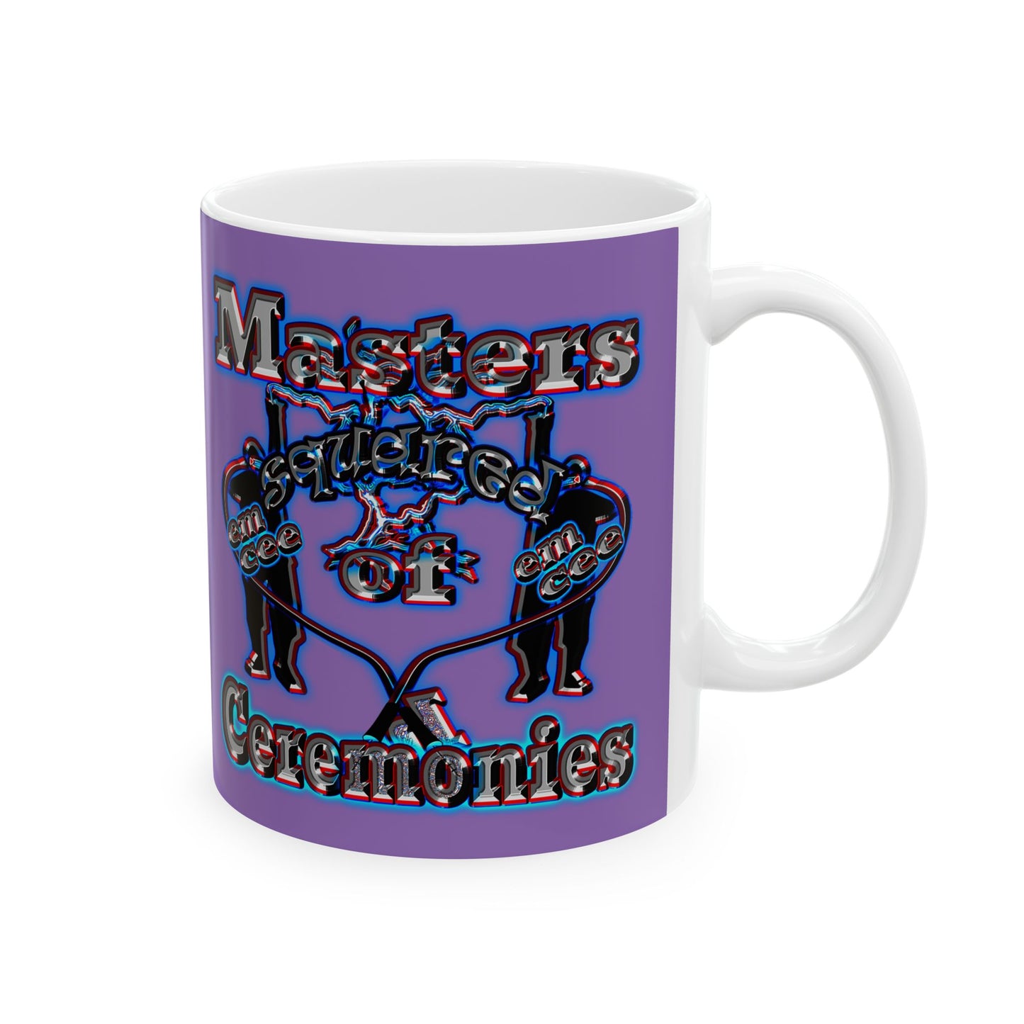 em cee squared - White Mug (light purple)