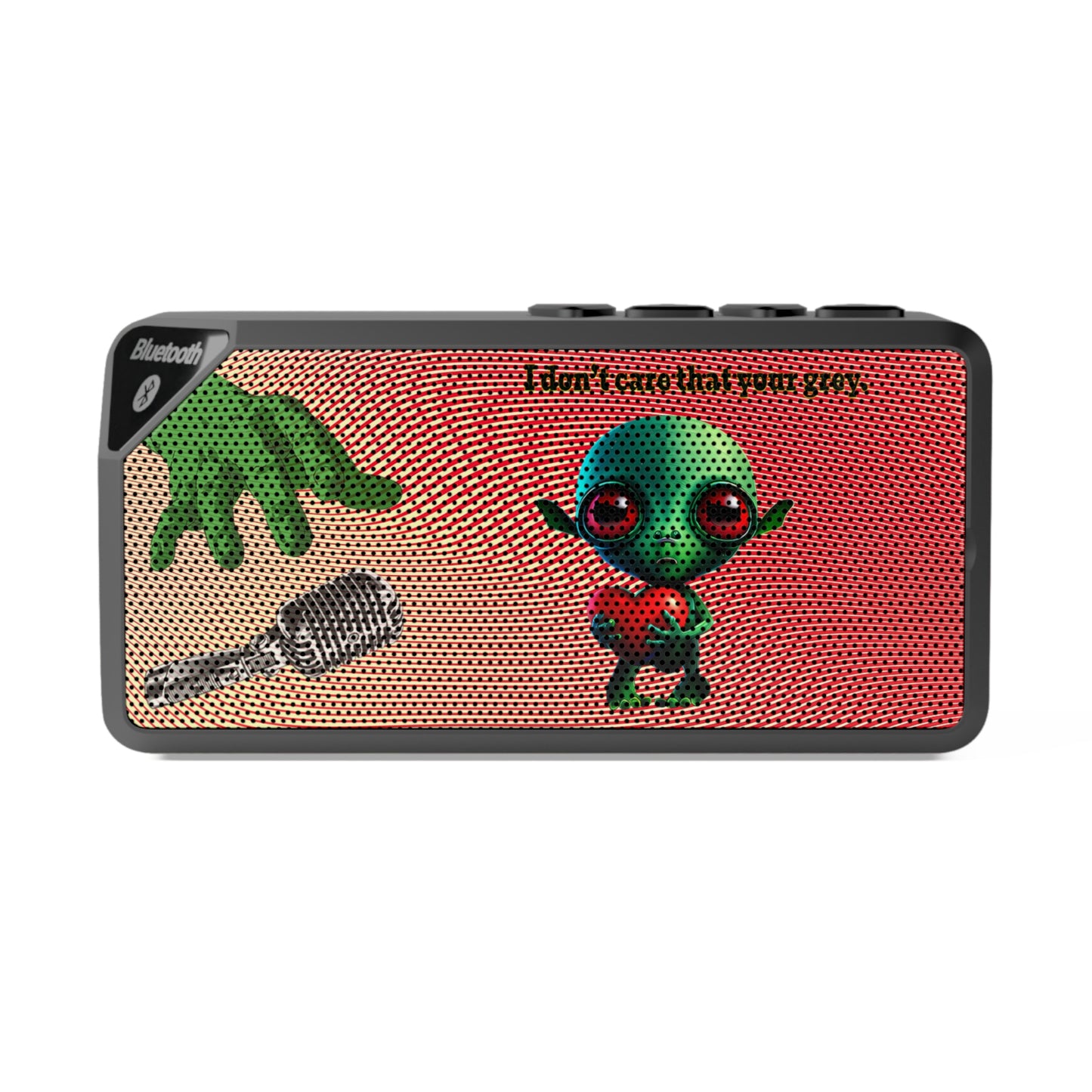 I don't care that your grey - Jabba Bluetooth Speaker (yellow-orange wave)