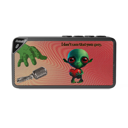 I don't care that your grey - Jabba Bluetooth Speaker (yellow-orange wave)