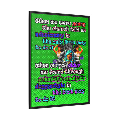doggystyle - framed canvas art (logo green)