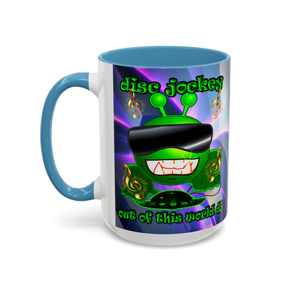 disc jockey - Accent Mug (grey-pink wave)