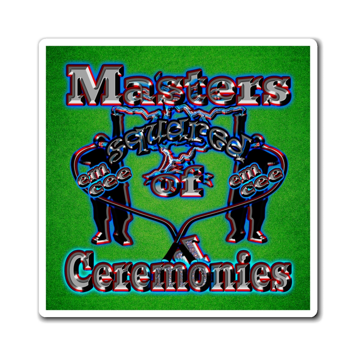 em cee squared - Magnets - (green turf)