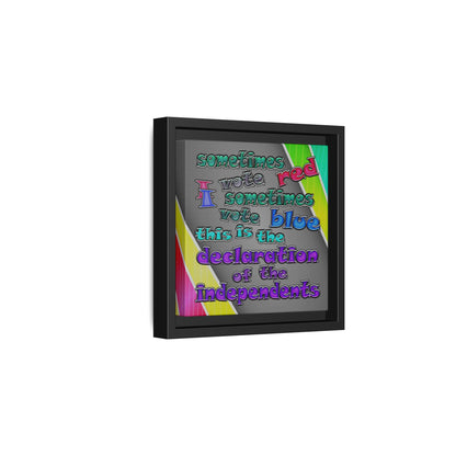 declaration of the independents - framed canvas art (rainbow split)