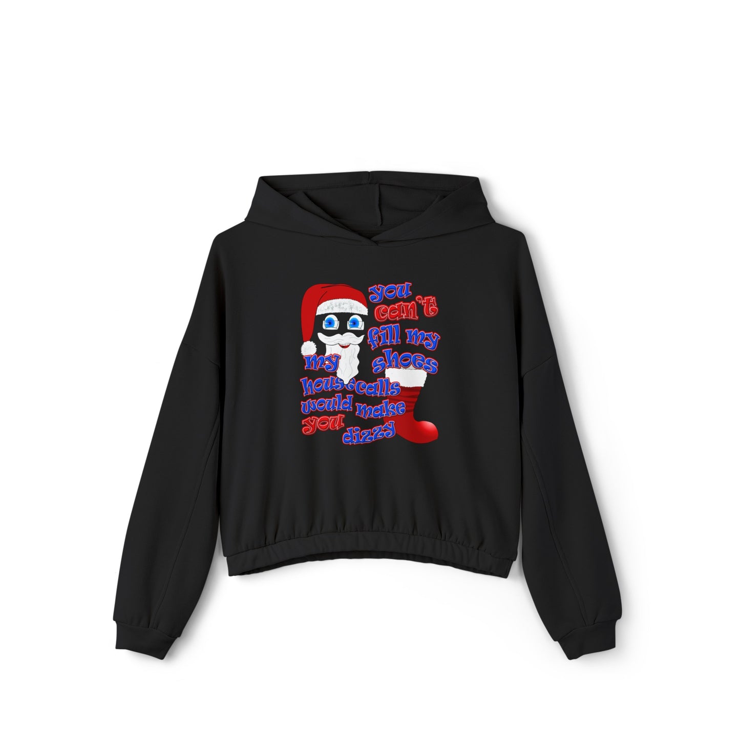 santa's shoes - Women's Cinched Bottom Hoodie