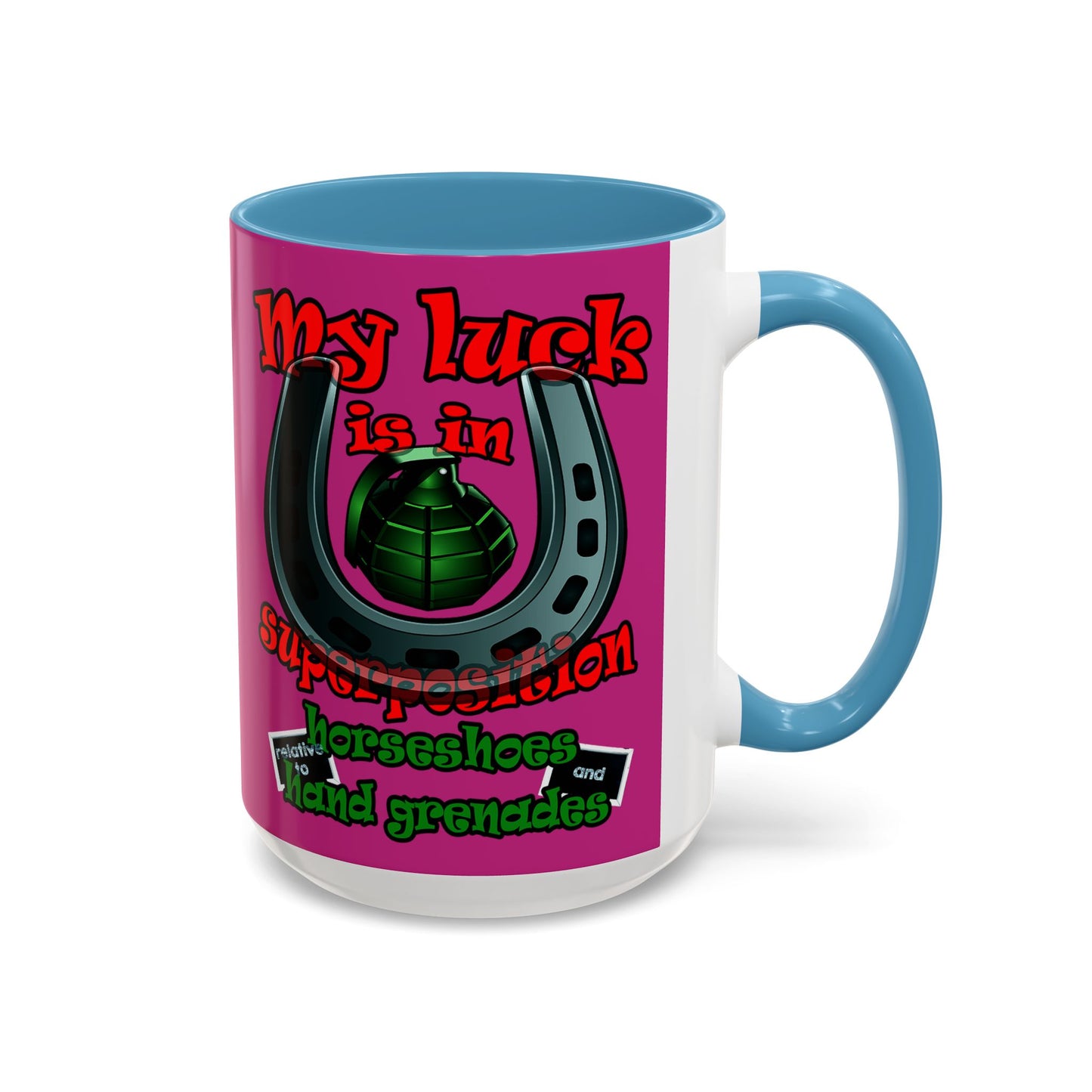 my luck - Accent Mug (pink)