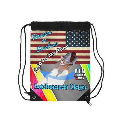 shoot for the stars - Drawstring Bag (rainbow split)