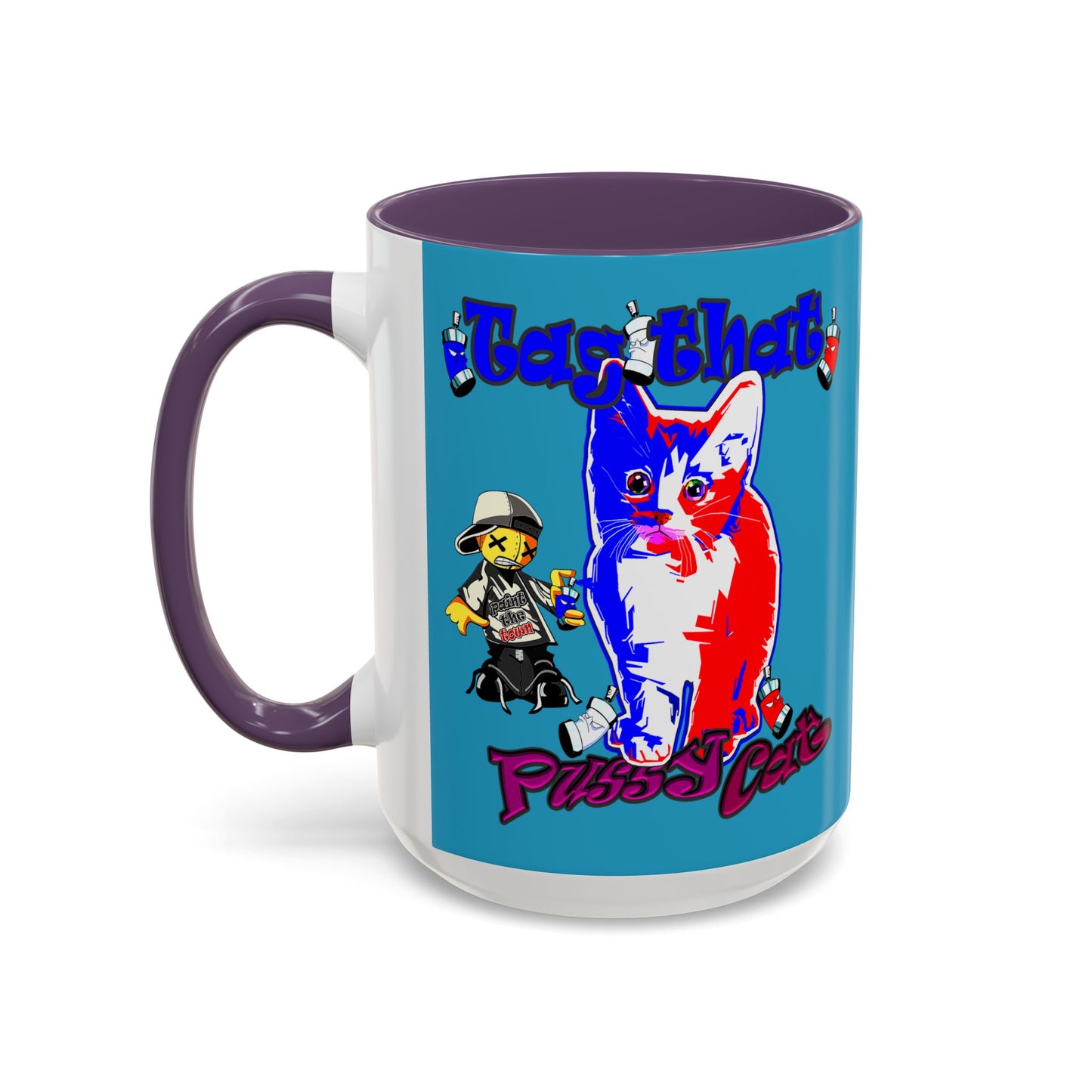 tag that - Accent Mug (turquoise)