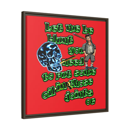 og - framed canvas art (red)