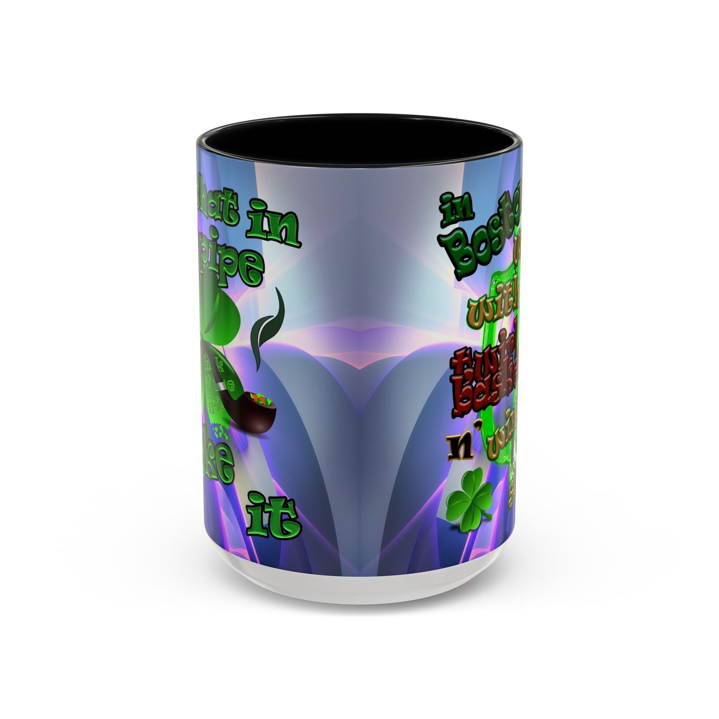 celtics logo - Accent Mug (grey-pink wave)