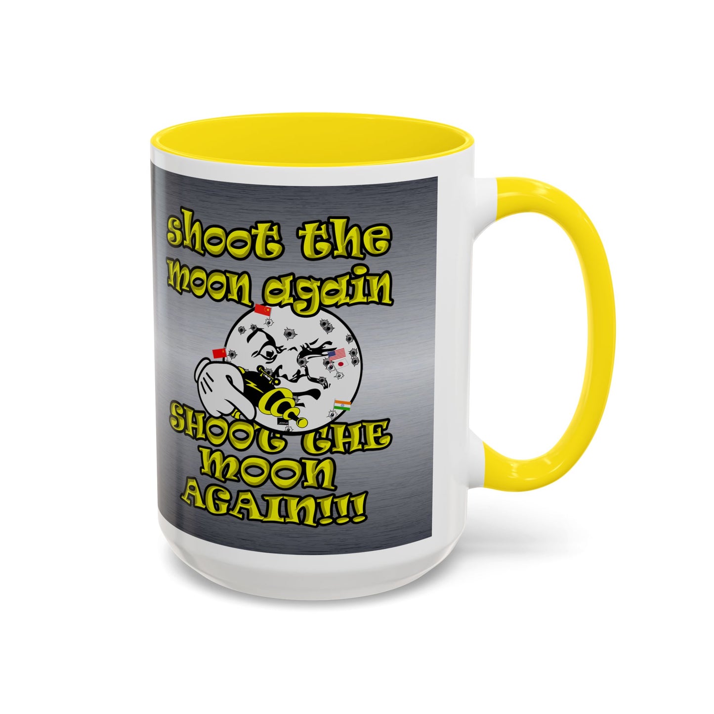 shoot the moon again - Accent Mug (brushed nickel)