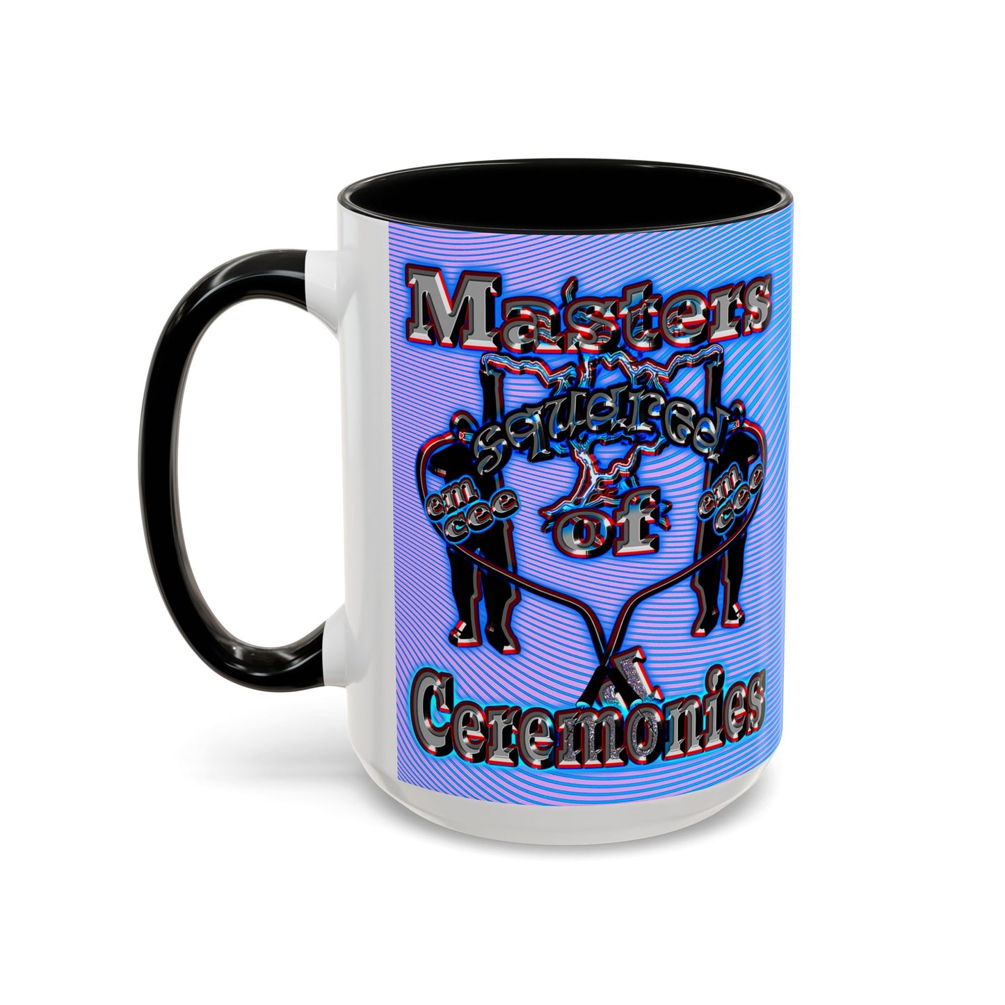 em cee squared - Accent Mug (light blue-purple wave)
