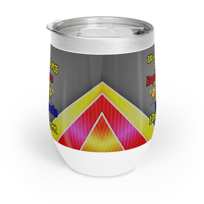 popping like popcorn - Chill Wine Tumbler (rainbow split)