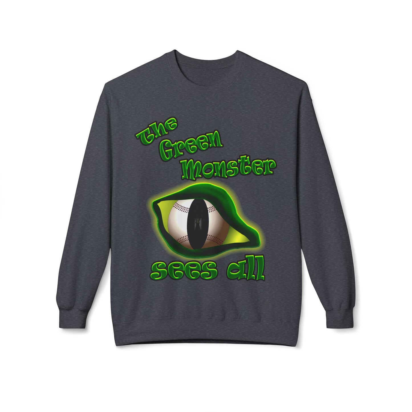 green monster - Unisex Midweight Softstyle Fleece Crewneck Sweatshirt