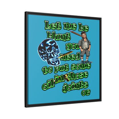 og - framed canvas art (turquoise)