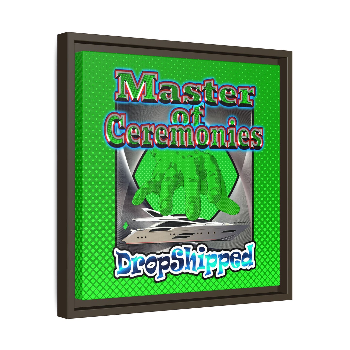 logo - framed canvas art (logo green)