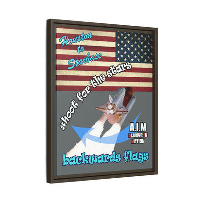 shoot for the stars - framed canvas art (dark grey)