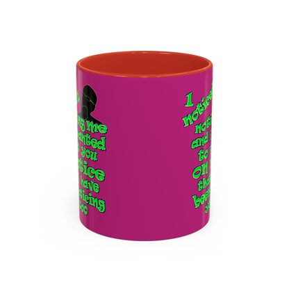 noticed you noticing - Accent Mug (pink)