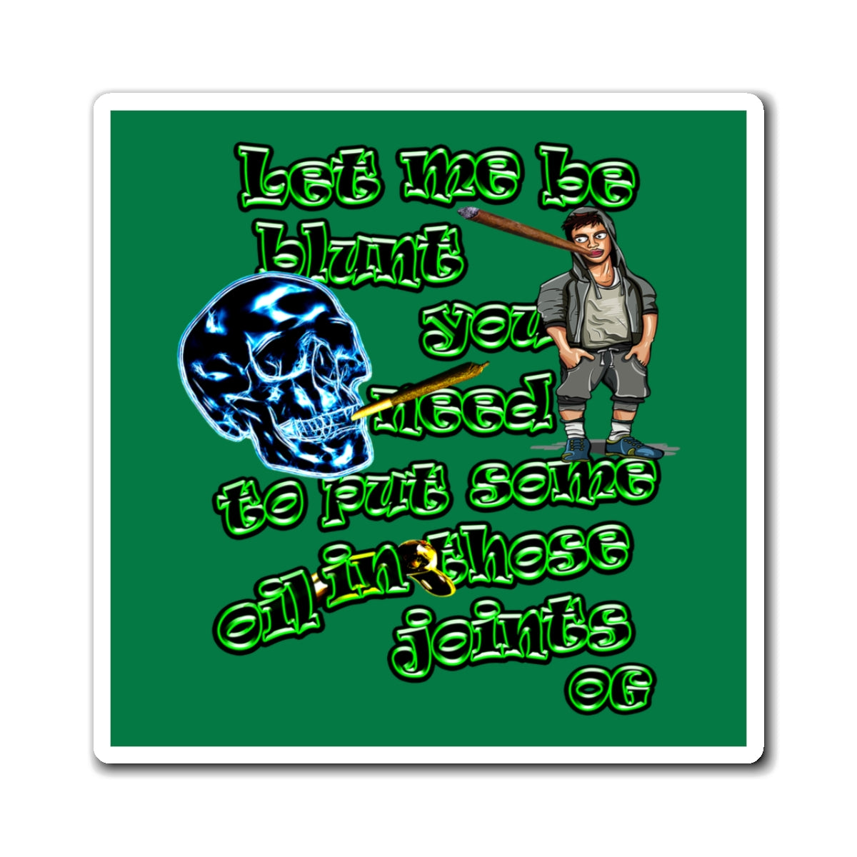 og - Magnets - (dark green)