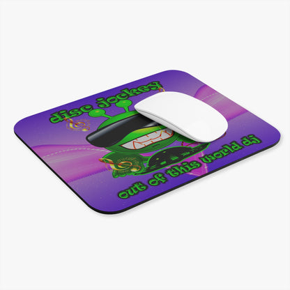 disc jockey - Mouse Pad (Rectangle) (purple-pink wave)