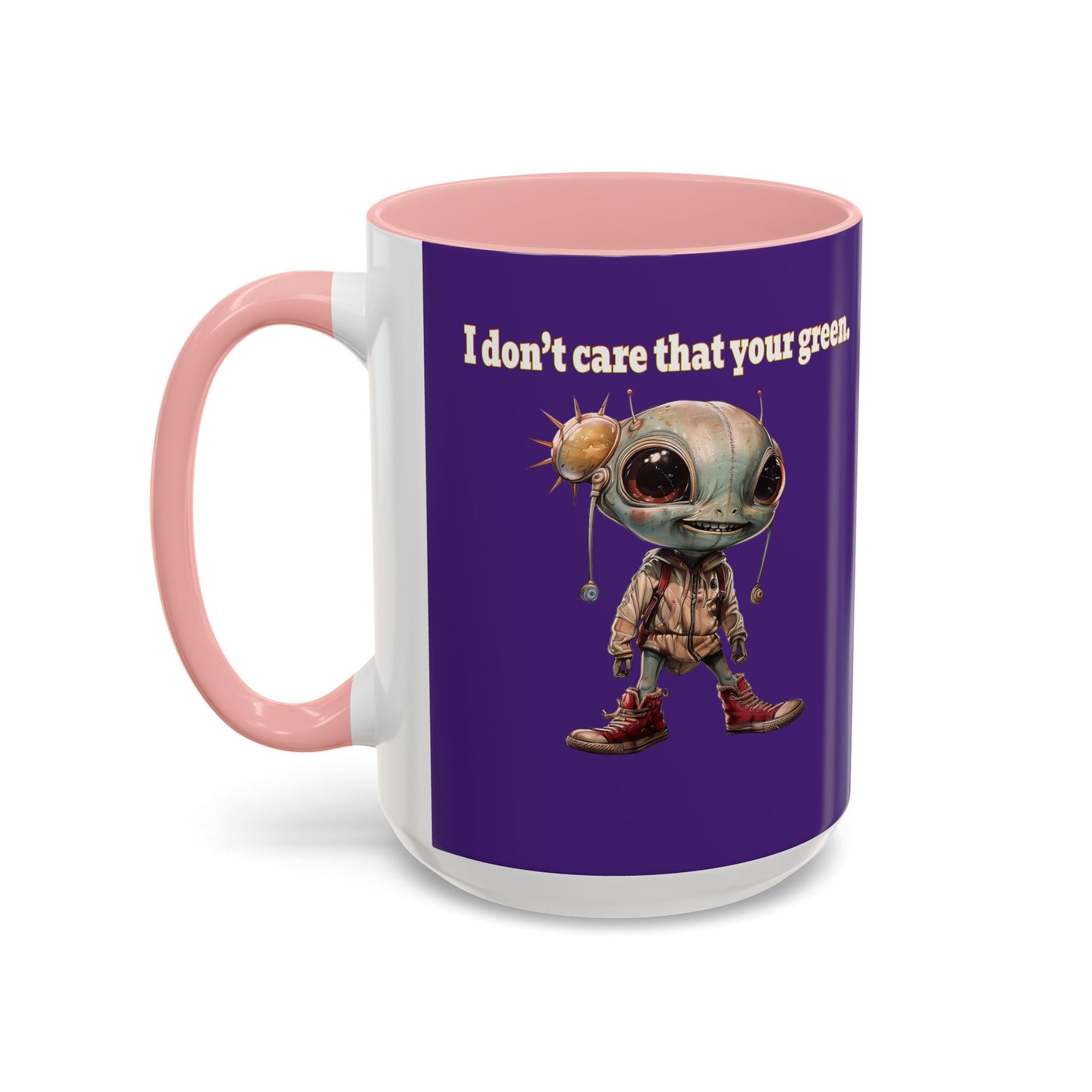 I don't care that your grey - Accent Mug (purple)
