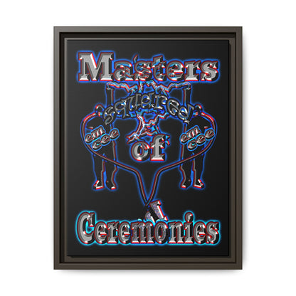 em cee squared - framed canvas art (black)