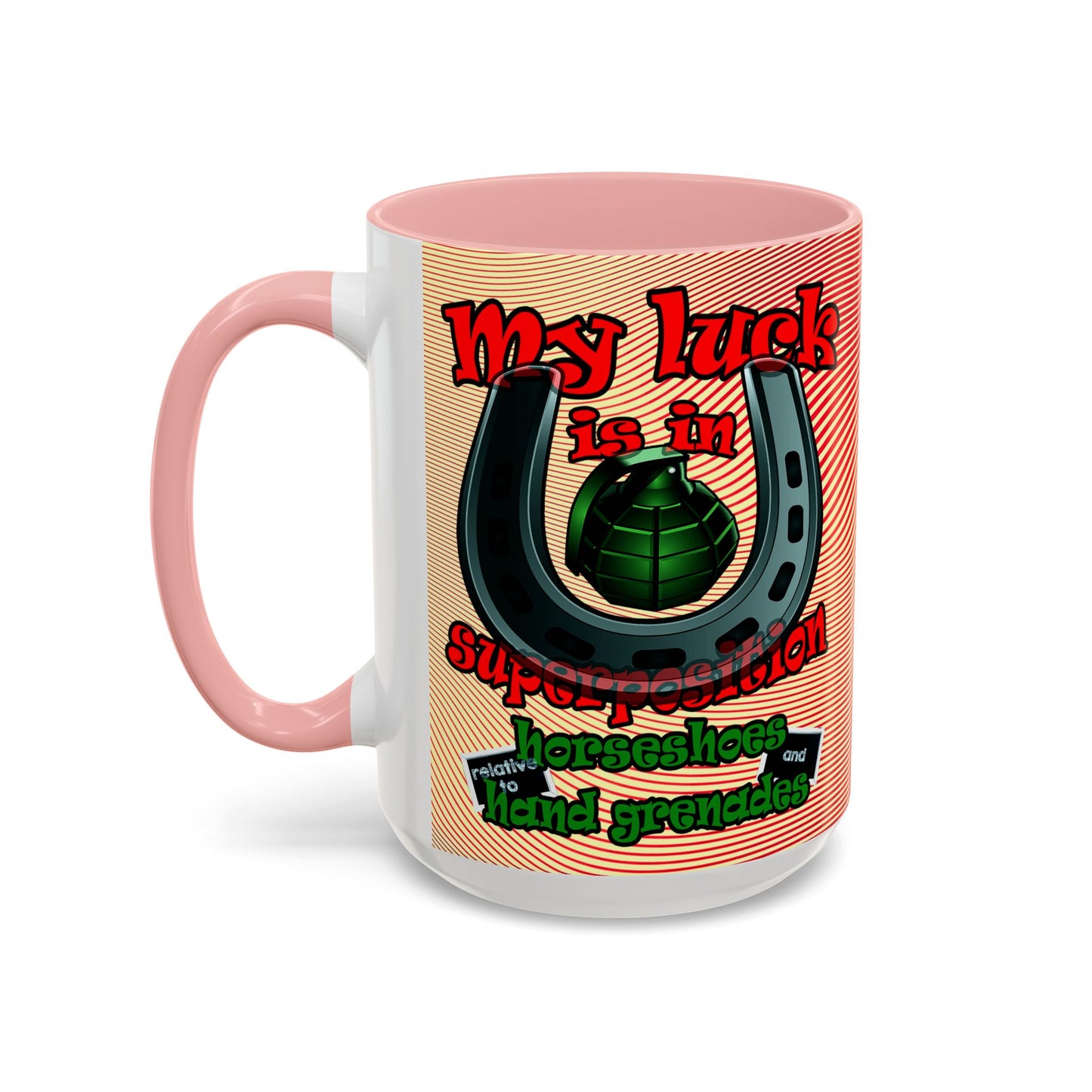 my luck - Accent Mug (yellow-orange wave)