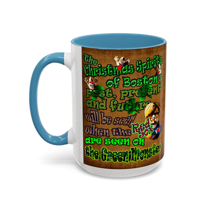christmas spirits of boston - Accent Mug (brown papyrus)