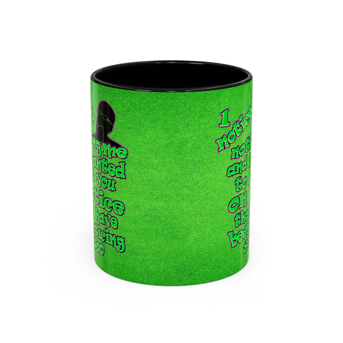 noticed you noticing - Accent Mug (green turf)
