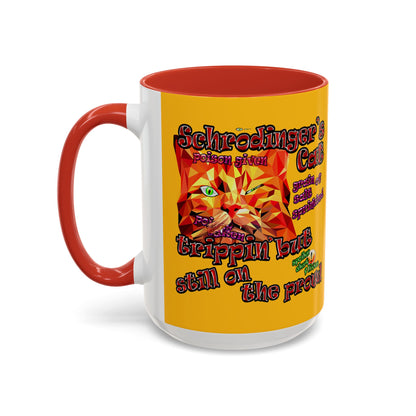 schrodinger's cat - Accent Mug (yellow)