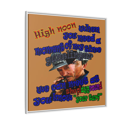 high noon - framed canvas art (light brown)