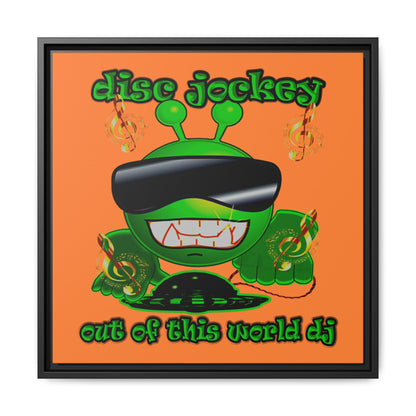 disc jockey - framed canvas art (crusta)