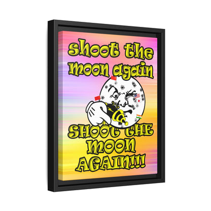 shoot the moon again - framed canvas art (color blur)