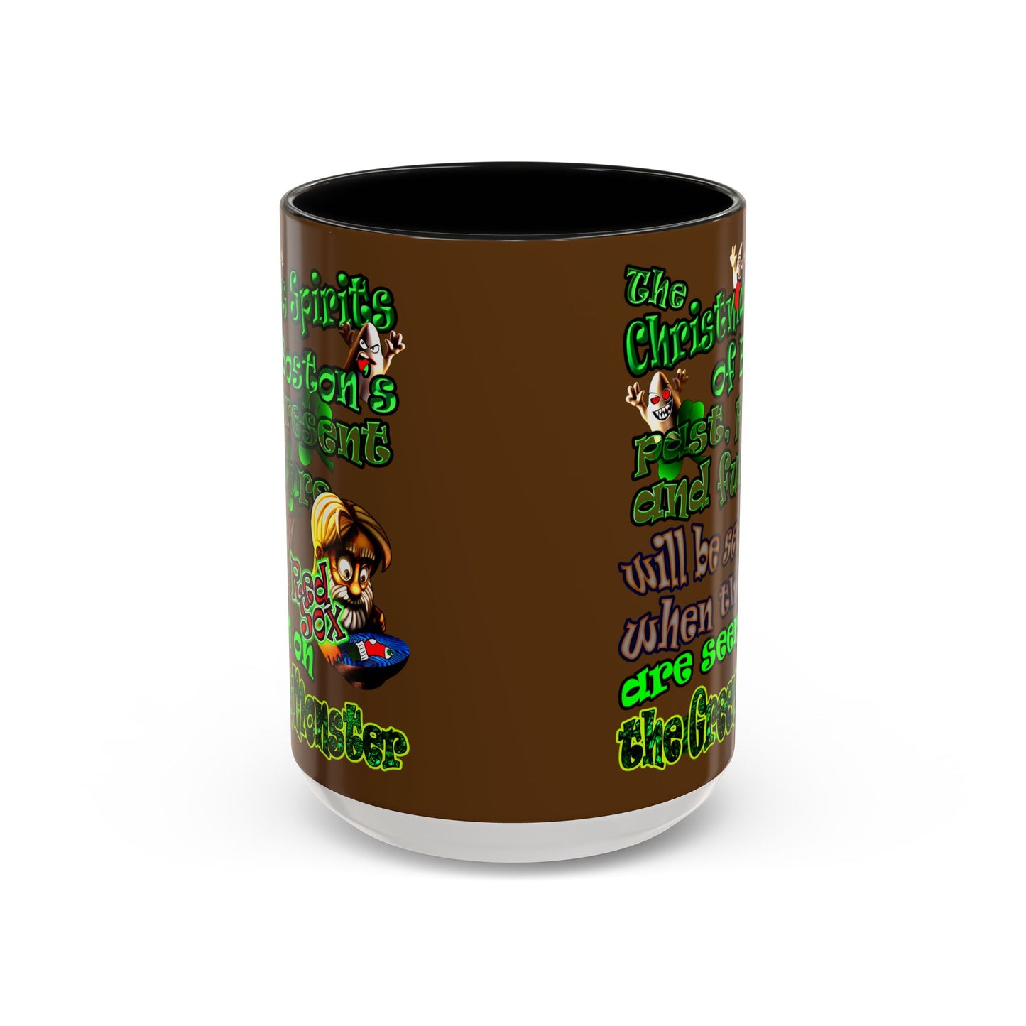 christmas spirits of boston - Accent Mug (brown)