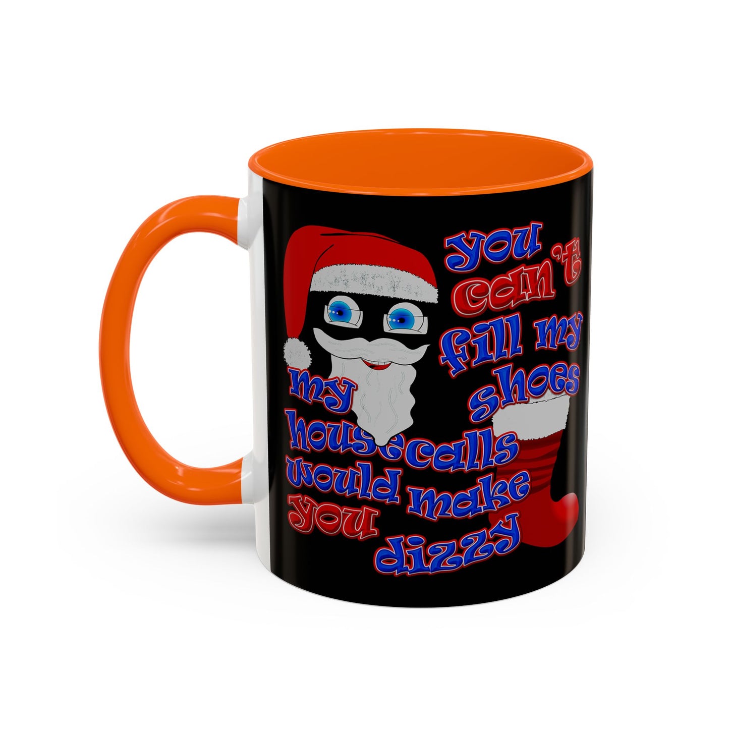 santa's shoes - Accent Mug (black)