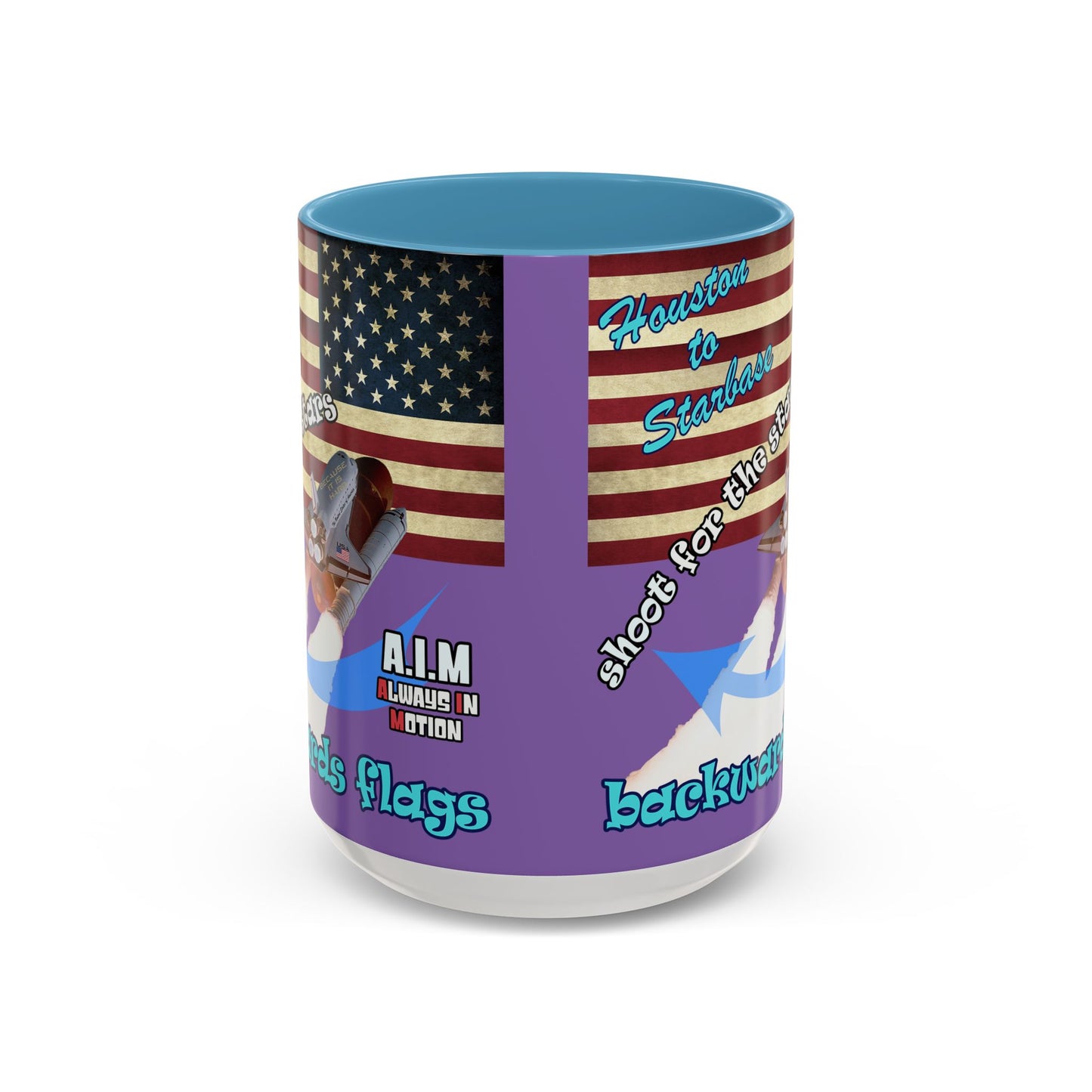 shoot for the stars - Accent Mug (light purple)