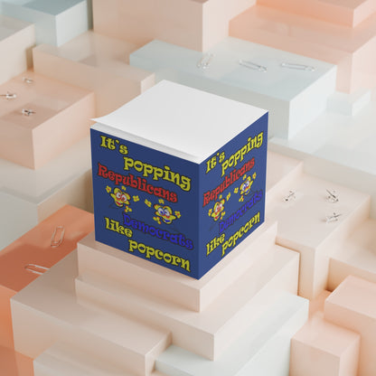 popping like popcorn - note cube (dark blue)