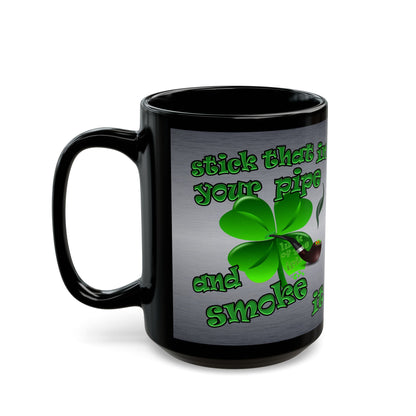 celtics logo - Black Mug (brushed nickel)