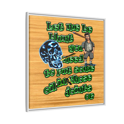 og - framed canvas art (butterscotch wood finish)