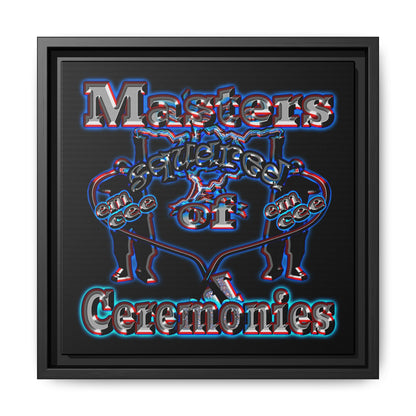 em cee squared - framed canvas art (black)