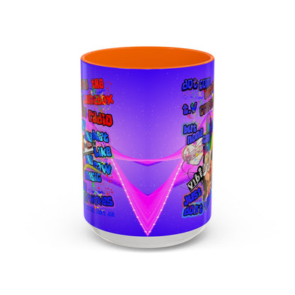drop the beat - Accent Mug (purple-pink wave)