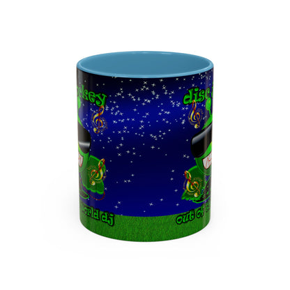 disc jockey - Accent Mug ('snoops' background)