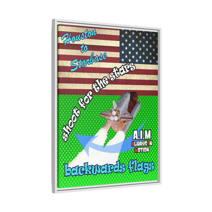 shoot for the stars - framed canvas art (logo green)