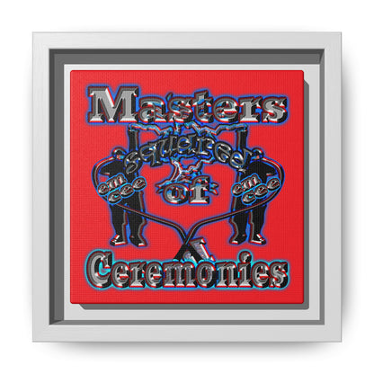 em cee squared - framed canvas art (red)