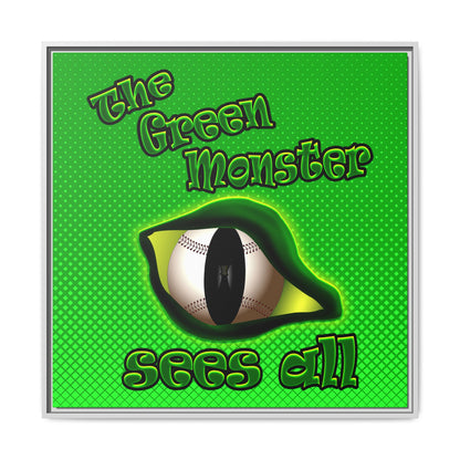 green monster - framed canvas art (logo green)