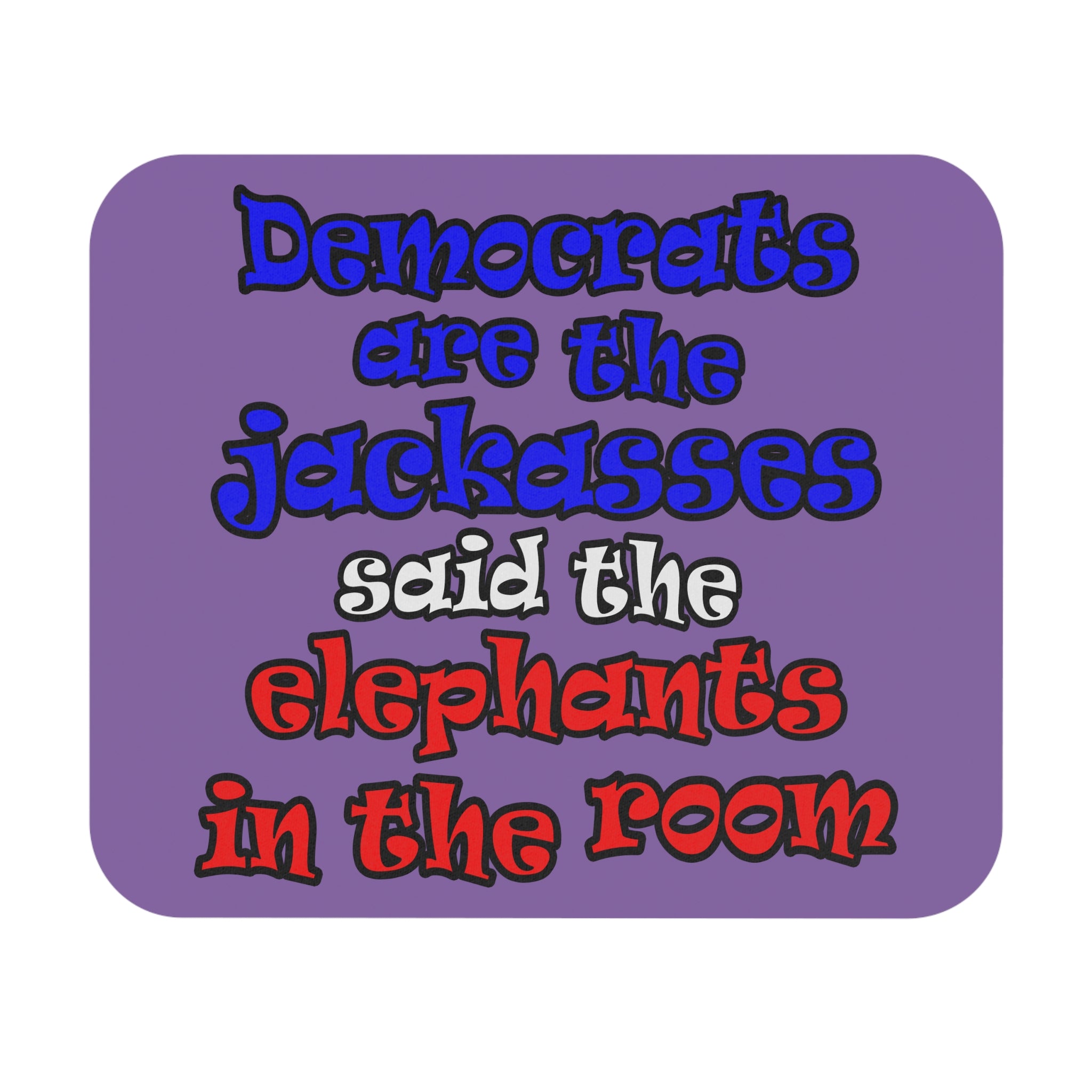 donkeys and elephants - Mouse Pad (Rectangle) (light purple)