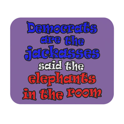 donkeys and elephants - Mouse Pad (Rectangle) (light purple)
