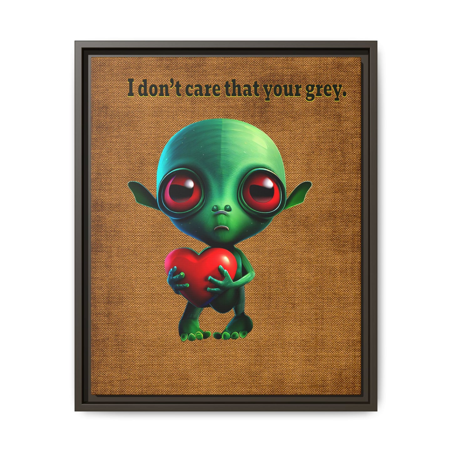 I don't care that your grey - framed canvas art (brown papyrus)