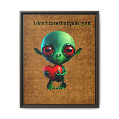 I don't care that your grey - framed canvas art (brown papyrus)