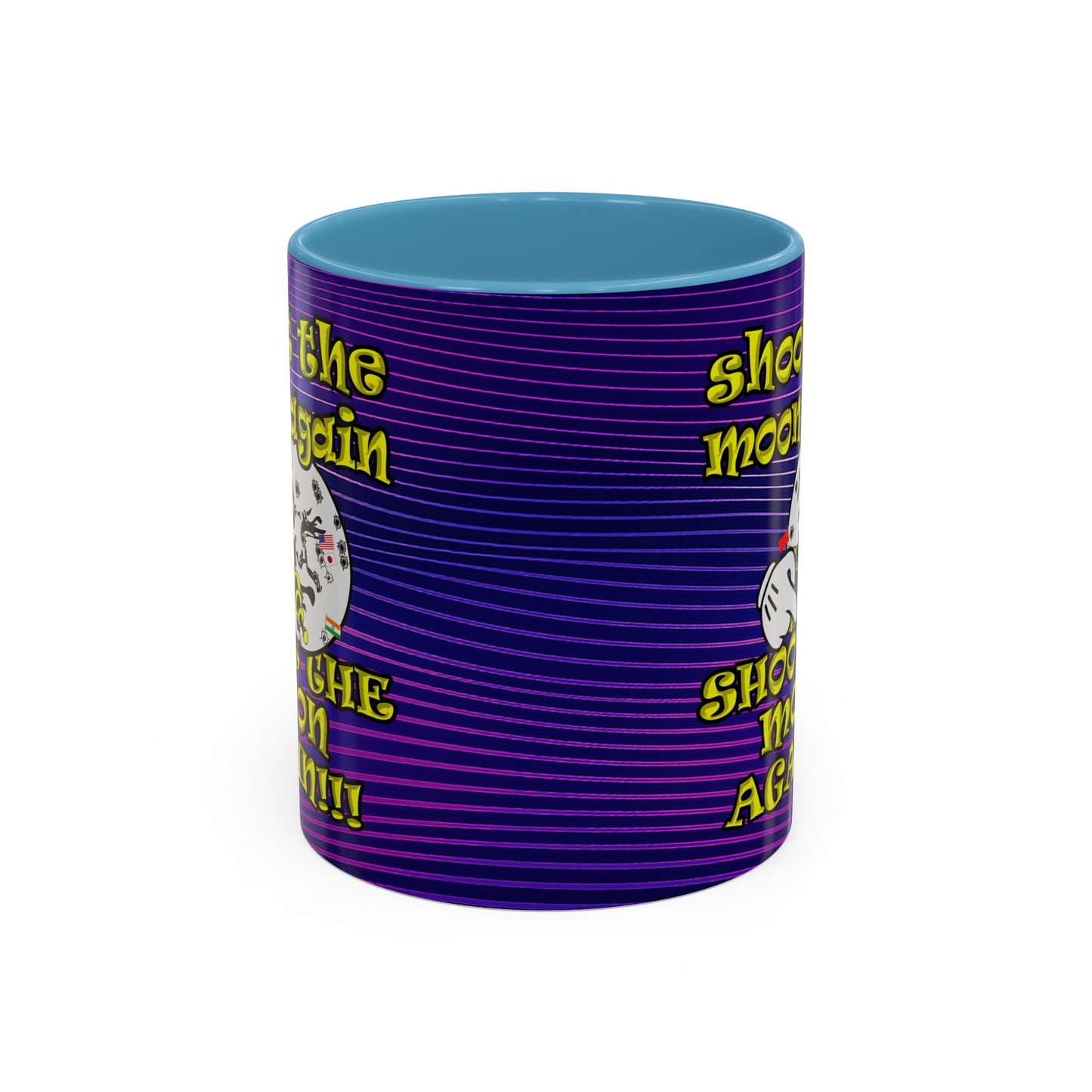 shoot the moon again - Accent Mug (purple wave)