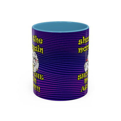 shoot the moon again - Accent Mug (purple wave)